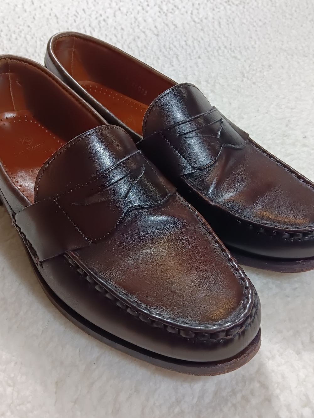 Allen Edmonds Cavanaugh Penny Loafers Mens 9.5 D Coffee Brown Leather 50023